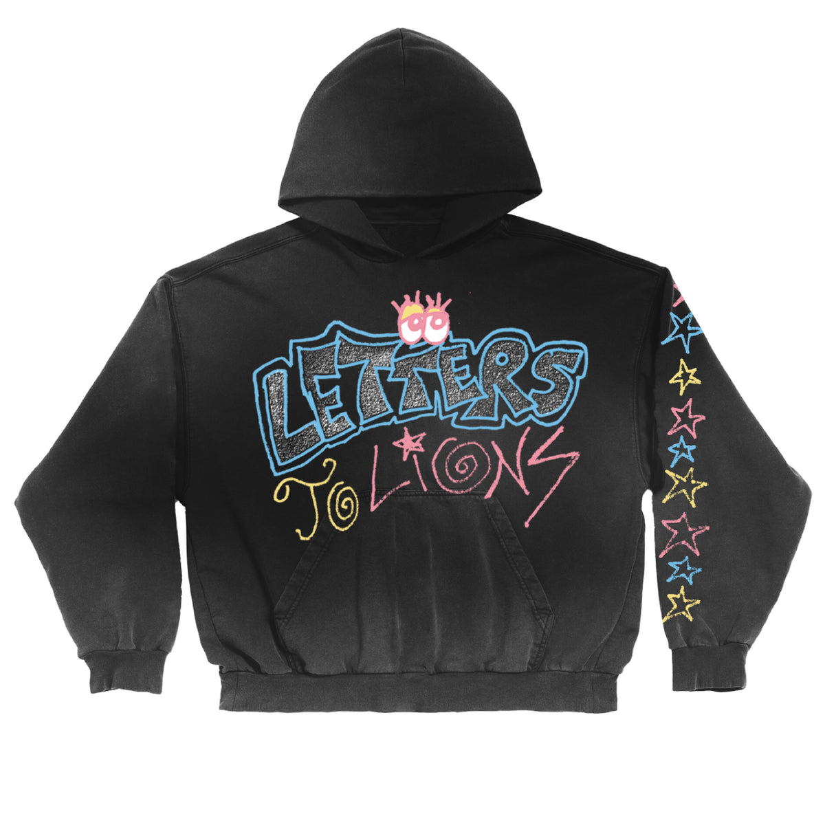 LTL Graff Hoodie | Acid Wash Black
